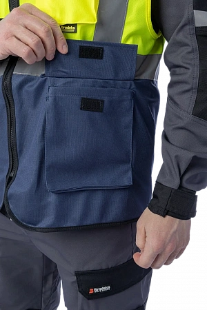 Сигнальный жилет Brodeks KM123, желтый Brodeks в Кургане 6