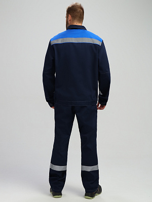 Костюм Лигор-2 СОП (тк.Саржа,250) п/к, т.синий/васильковый Факел Спецодежда в Кургане 2