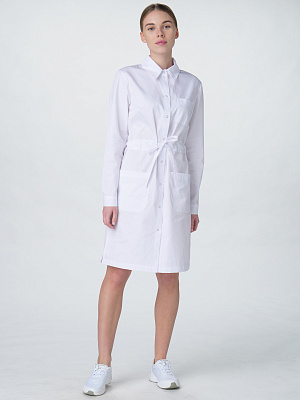 Халат женский Сансара-001 (тк.Смесовая,160) MedLine, белый MedLine в Кургане 1