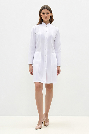 Халат женский на кнопках, Ultra Soft, длинный рукав, белый Медодежда в Кургане 2