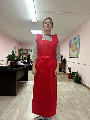 Фартук Пищевик (тк.Полиуретан,300), красный ЯШФ в Кургане