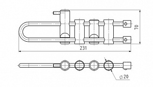 Ver 0303 Решетка комбинированная Vertical C в Кургане 3