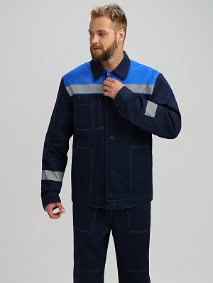 Костюм Лигор-2 СОП (тк.Саржа,250) п/к, т.синий/васильковый Факел Спецодежда в Кургане 0